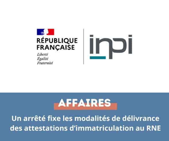 Actualités : immatriculation RNE